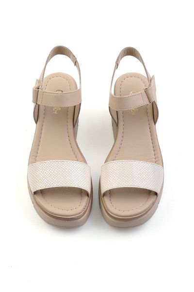 Bambi Nude Leather Women's Sandals K 05465048503