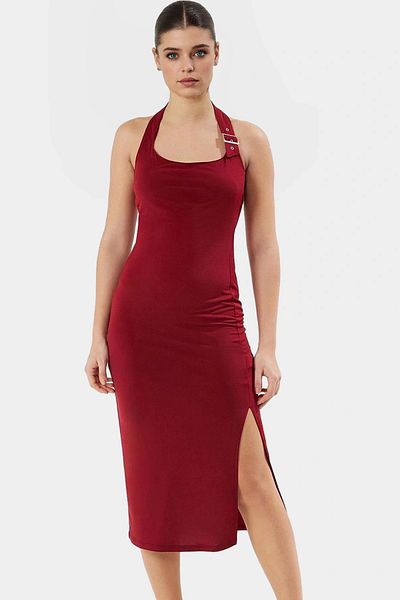 PayBuy Stylish Midi Dress Fitted Body Fitting Knitted Summer Perfect Fit Look