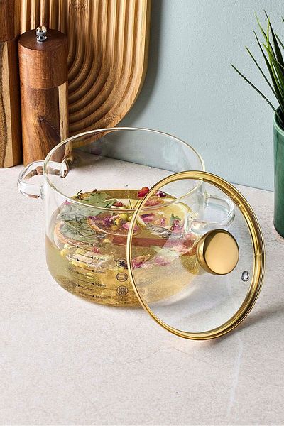 Perotti Sean Gold 1300 ml Borosilicate Glass Pot