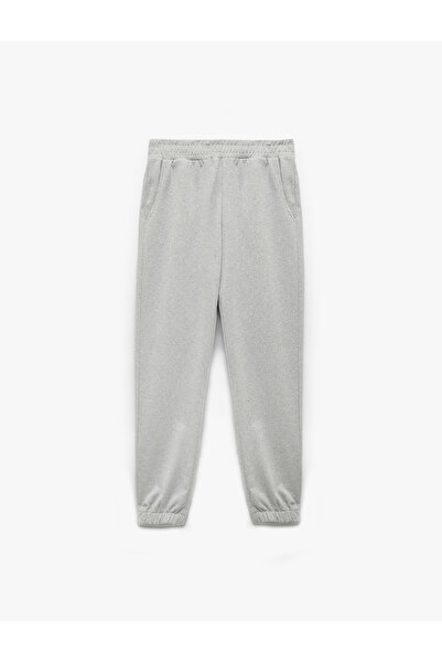 Koton Ανοιχτόχρωμο ελαστικό μέσης με λεπτομέρεια τσέπης Άνετο Jogger Sweatpants