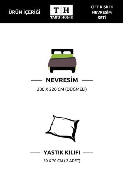 Tabu Home Ranforce Sarı Çift Kişilik Nevresim Seti