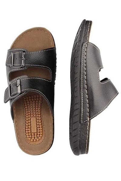 GEZER Men's Slippers Silicone Heel Spur Special Slippers Black