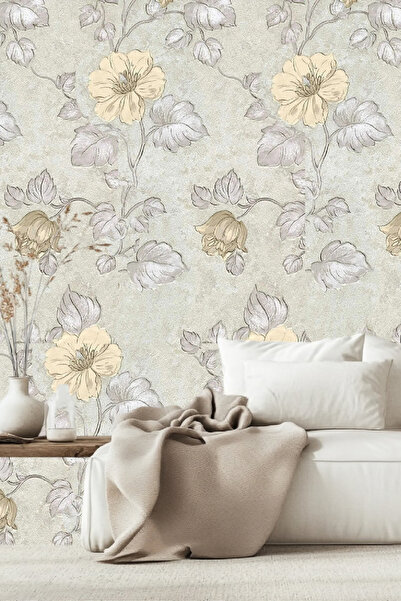 Bien Duvar Kağıtları Bien Exclusive 5630 Geniş Çiçek Desen Duvar Kağıdı (5,33...