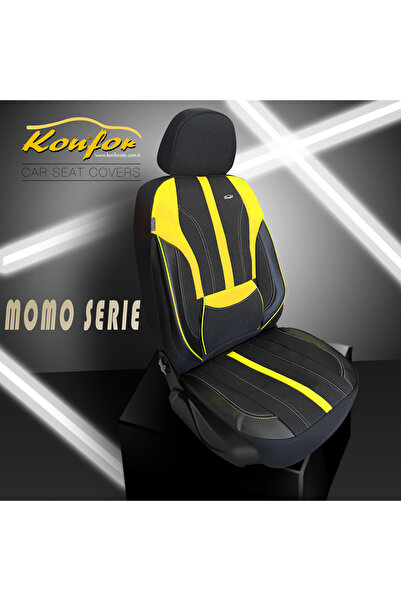 KONFORUM طقم أغطية مقاعد السيارة كومفورت مومو سيري، طقم مقاعد أمامي وخلفي أصف...