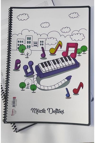Ticon Music Book A4 Size 40 Sheets Plastic Cover Spiral Luxury 2 Pieces Set