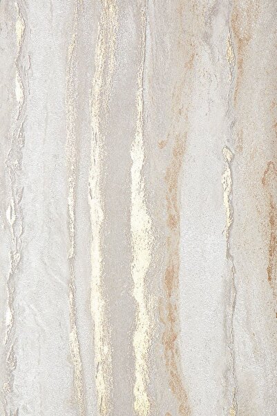 Bien Duvar Kağıtları Bien Exclusive 5365 Metalik Altın ile Soğuk Gri Akan Desen Duvar Kağıdı 5,30 M²