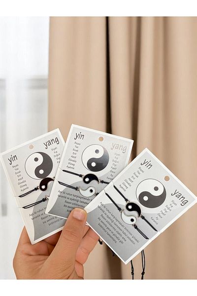 VerdeHome 6 Pieces (3 Pcs) Ying Yang Gift, Couple Bracelet, Lover Bracelet, Friendship Bracelet