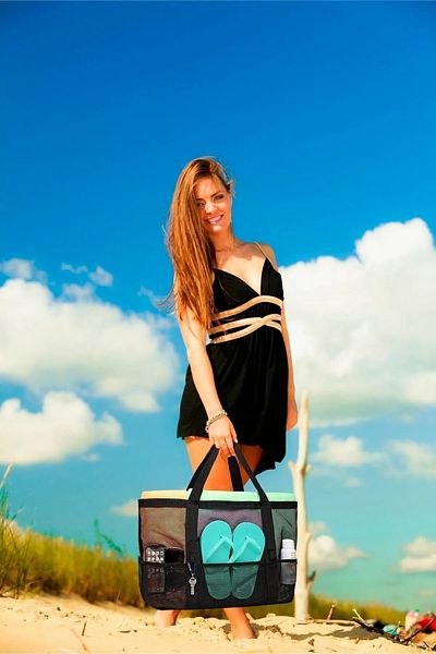 Nerotex Beach Bag Picnic Bag Large Size Multi-Pocket Sand-Proof Women's Beach Bag