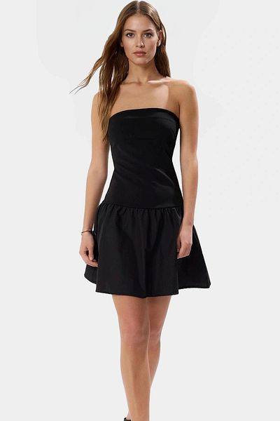 PayBuy Summer Mini a Line Strapless Knitted Dress Cotton Elastane Fabric Day and Night Resistant Material
