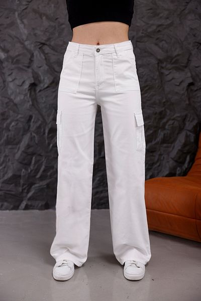 alanora High Waist Wide Leg Women's Cargo Pants - Straight Fit