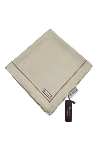 Vakko Μονόχρωμο μεταξωτό μαντίλι Twill - Χρώμα πέτρας