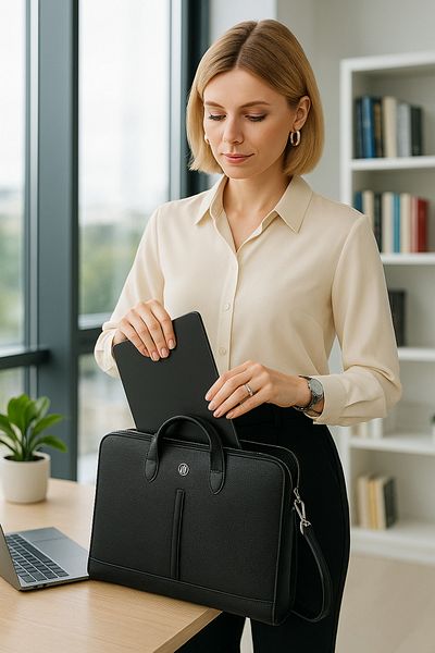 MESCHAIN حقيبة كمبيوتر محمول وحقيبة يد لجهاز MacBook Air Pro مقاس 13-13.3 بوصة باللون الأسود