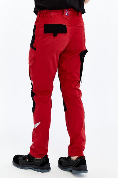 Uniprom Madrid Model Master Pants, 10 Pockets, Full Lycra Knee Supported Red Work Trousers