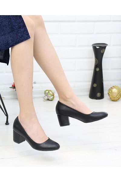 Nesil Shoes Bln 110 Pantofi de damă cu toc zilnic negru