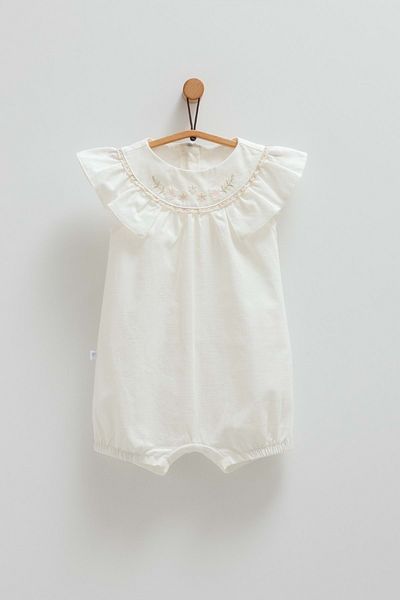 Caramell Collar Embroidered Jumpsuit for Baby Girl