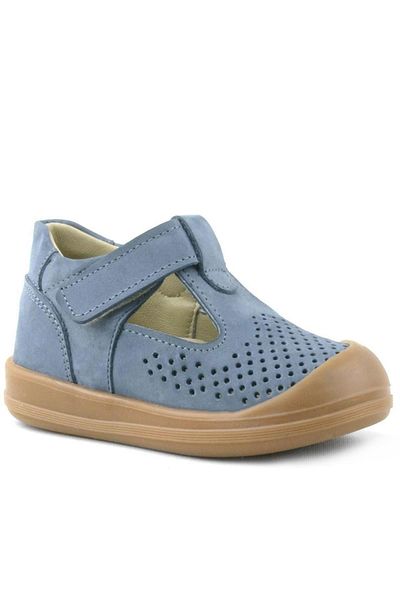 Rakerplus Shaun Genuine Leather Gray Velcro Anatomical Baby Sandals