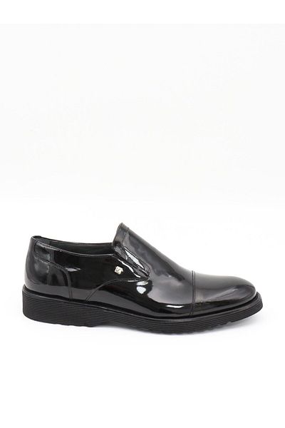 Fosco 2819 Black Patent Leather Genuine Leather Eva Sole Men's Shoes