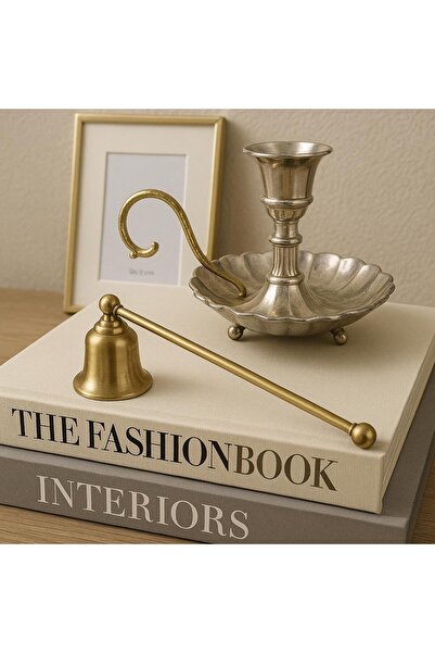 MİSSCAFE Pirinç El Yapımı Mum Söndürücü Altın Renk