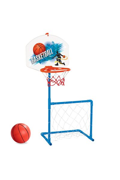 Boldy Basketball and Football Game Set of 2 - Miniature Goal, Garden Sports Set