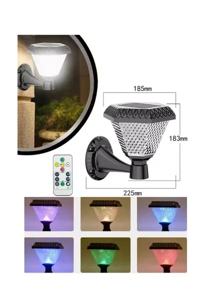 gaman Kumandalı Güneş Enerjili Solar Duvar Üstü Bahçe Led Aydınlatma Armatürü...