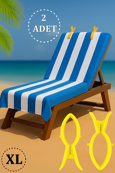 Boldy Pack of 2 XL Beach Pegs - Sun Lounger and Carpet Pegs - Towel Fixer