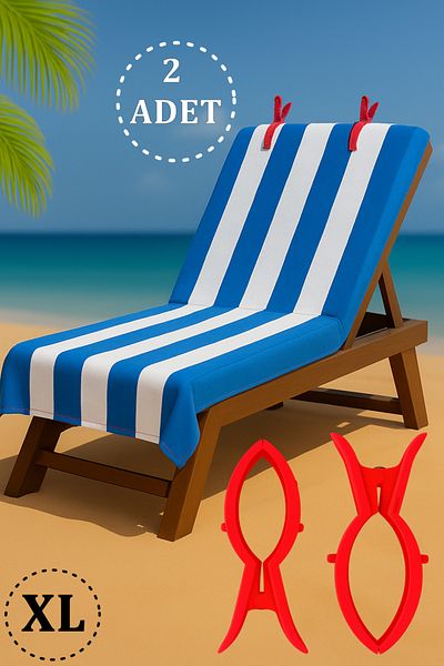 Boldy Pack of 2 XL Beach Pegs - Sun Lounger and Carpet Pegs - Towel Fixer