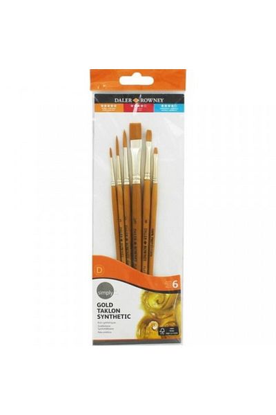 Daler Rowney Daller Rowney Set of 6 Synthetic Tip Brushes