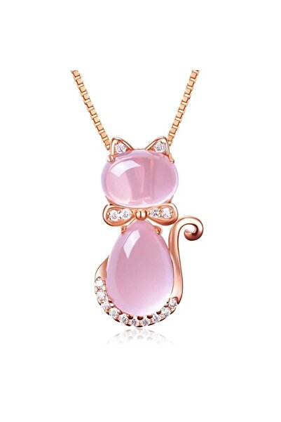 AstoriaSilver (KIRMIZI KADİFE KUTUSUNDA) Gümüş Taşlı Sembol Şans Kolyesi