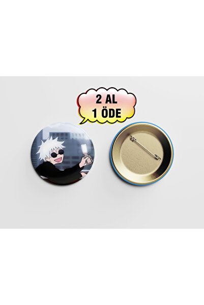 Akumastik Jujutsu Kaisen Gojo Satoru 1 adet 44mm buton rozet