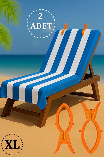 Boldy Pack of 2 XL Beach Pegs - Sun Lounger and Carpet Pegs - Towel Fixer