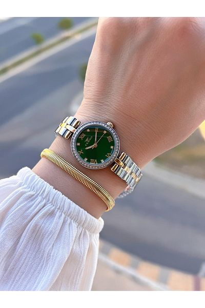 FERRO Vintage Small Case - Women's Watch and Bracelet Set with Steel Band Ion Finish B.Frv256.A04