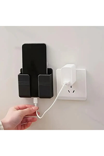 Genel Markalar 1 Adet yapışkanlı duvara monte Telefon, kumanda tutacağı. Duvara yapışmalı telefon tutacağı.