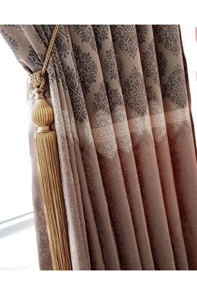 Store Taçhome Saten Gold Pano Fon perde