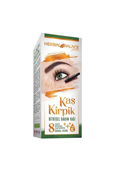 Herbal Palace Traditional Formula Eyebrow & Eyelash Serum – 8 Different Oils, Vitamin E, Fast Lengthening Effect