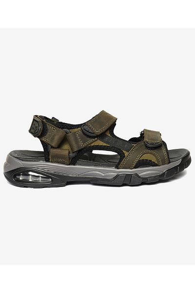 Greyder Men's Khaki Genuine Leather Sandals 4Y1Cs14520