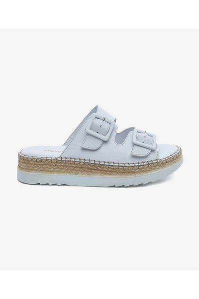 Greyder Papuci albi de damă din piele naturală 5y2tt50757