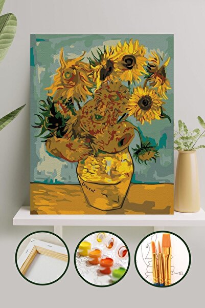 Palmiye Hobi Sanat Kırtasiye Sayılarla Boyama 40x50 Cm Tuval Seti Fırça Boya ...