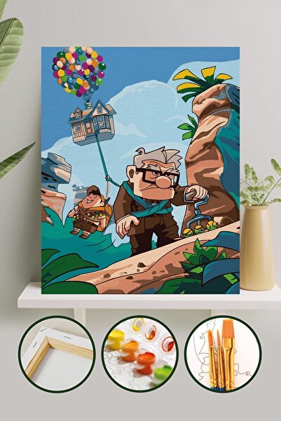 Palmiye Hobi Sanat Kırtasiye Sayılarla Boyama 40x50 Cm Tuval Seti Fırça Boya ...