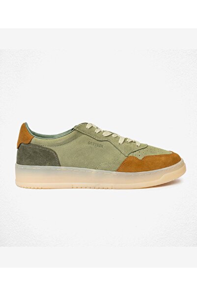 Greyder Erkek Taba Yeşil Hakiki Deri Sneaker Ayakkabı 4Y1SA62609