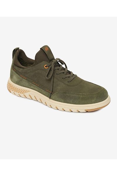 Greyder Men's Khaki Genuine Leather Sneaker Shoes 4Y1Ua17611