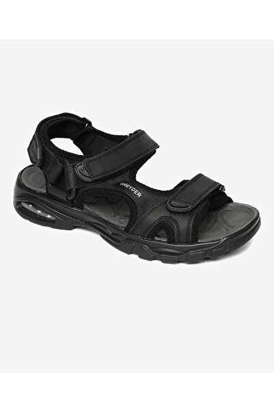 Greyder Erkek Siyah Hakiki Deri Sandalet 4Y1CS14520