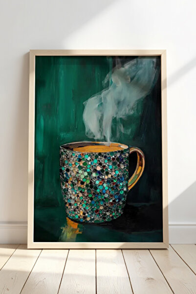 HİGUERA Concept de ceașcă de cafea fumuriu Artă modernă Touch Pictură în cadr...