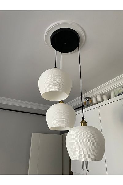 DREAM MODE Modern Style Pendant Lamp 3-Piece Bohemian Chandelier for Living Room Kitchen Bedroom (with Rustic Bulb Gift) Nestvibe