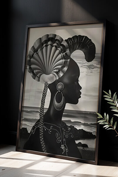 HİGUERA Μαύρο και άσπρο γυναικείο πορτρέτο Μοντέρνο και εντυπωσιακό στυλ Πίνα...