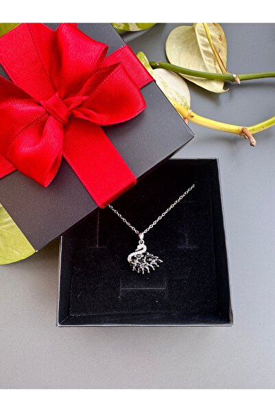 shop Black Swan Necklace Steel with Gift Box