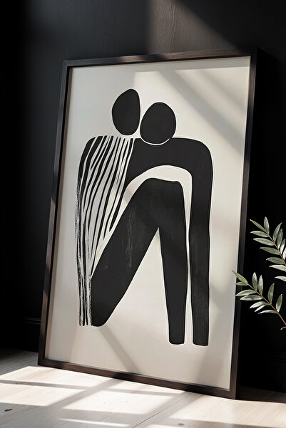 HİGUERA Επιτραπέζιο σκελετό από φυσικό ξύλο με αφηρημένη φιγούρα αγκαλιάς