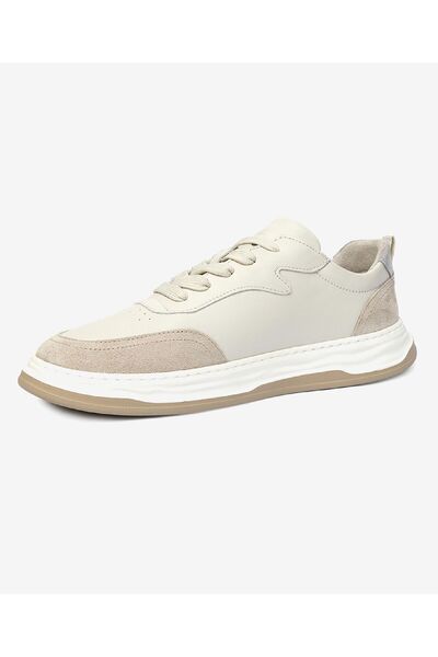 Greyder Erkek Açık Vizon Hakiki Deri Sneaker Ayakkabı 4Y1SA17511