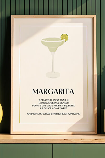 HİGUERA DAIQUIRI BAR Πίνακας τοίχου κουζίνας με φυσικό ξύλινο πλαίσιο