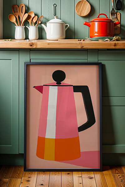 HİGUERA Ελάχιστο ροζ γαλλικό πιεστήριο με σχέδιο KTB Πίνακας τοίχου κουζίνας ...