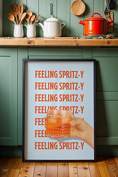 HİGUERA Πολύχρωμο Feeling Spritz Minimalist BAR Ζωγραφική τοίχου κουζίνας με ...